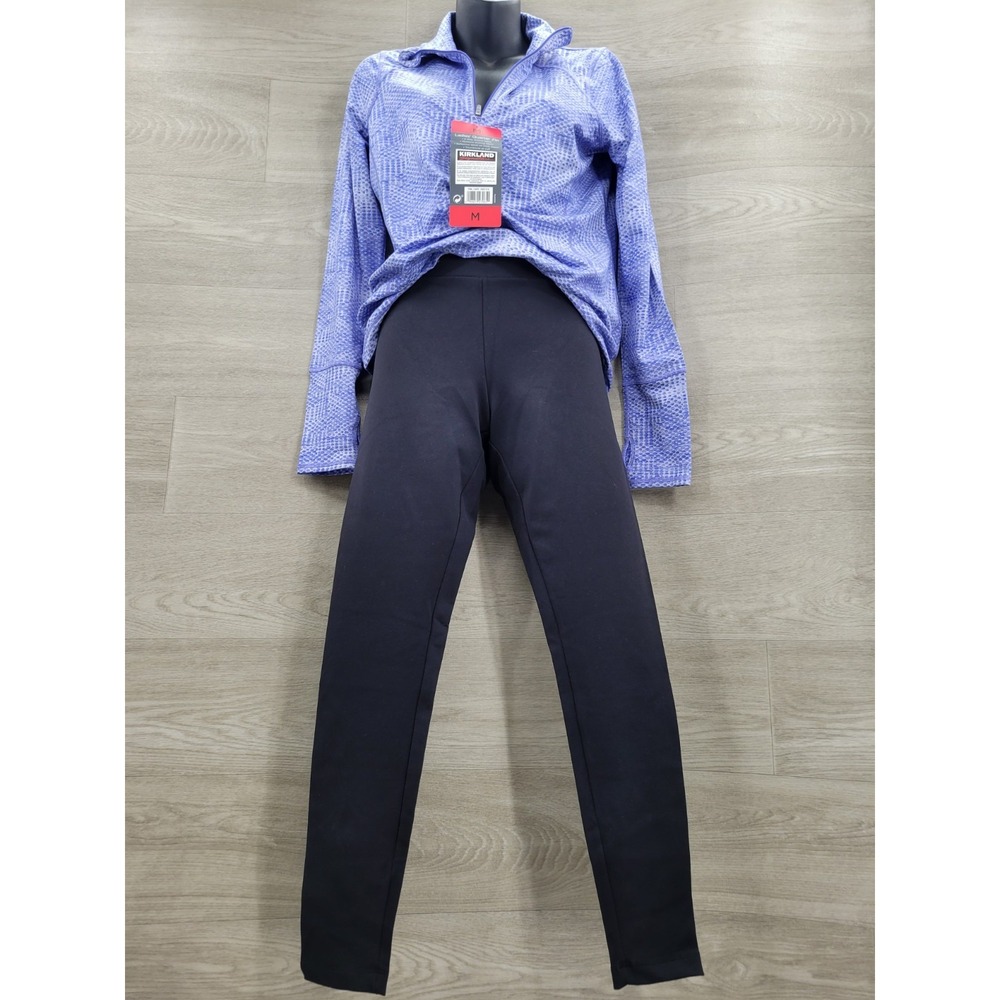 NWT Women's Clothing Set Size M Matty M Leggings Kirkland Purple Quarter Zip
